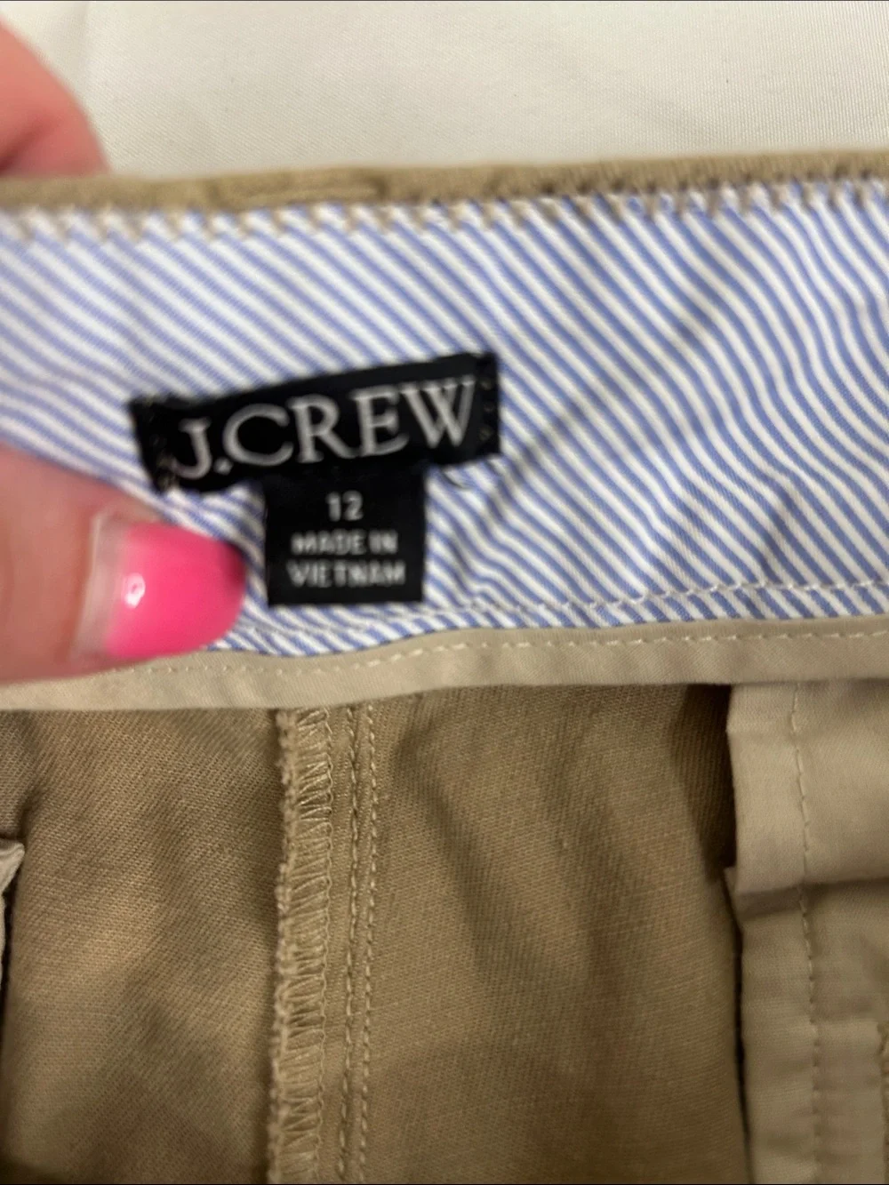 J. Crew Khaki Cotton Shorts size 12